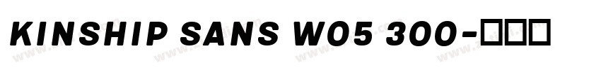 Kinship Sans W05 300字体转换 Kinship Sans W05 300字体转换